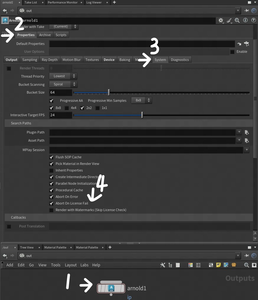 Houdini设置示意图-Abort on license fail